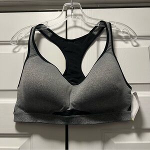 Old Navy Active Go Dry 38D Sports Bra Black Heather Gray High Support Wireless